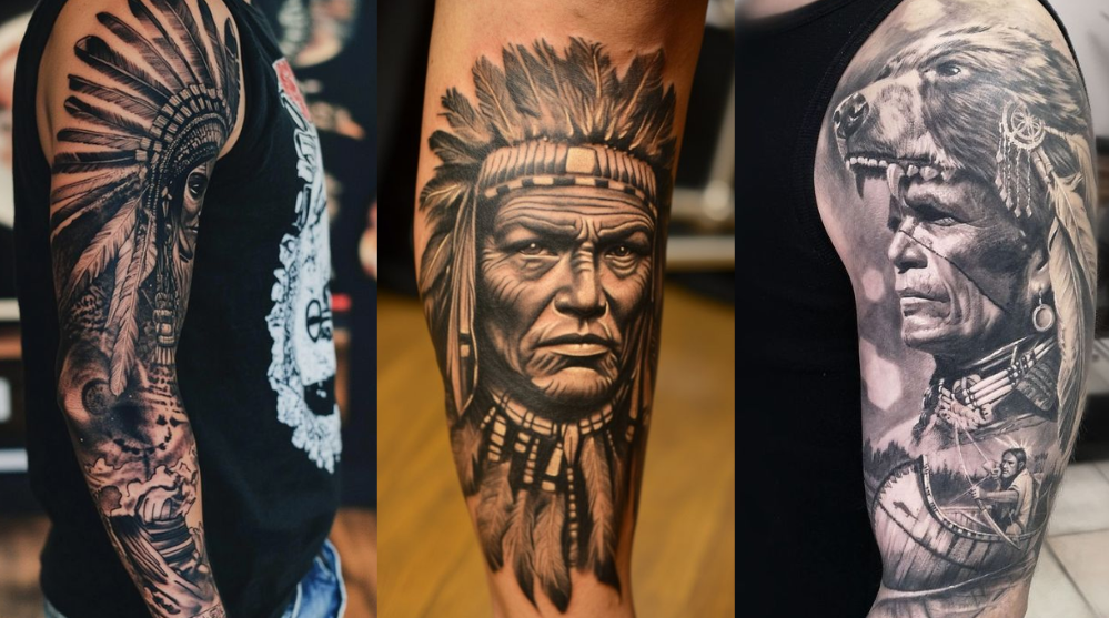 cherokee native american tattoos​