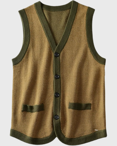 Sleeveless button-up vest