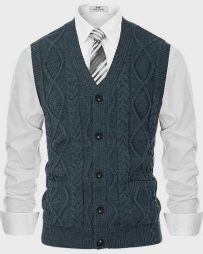 Sleeveless button-up vest