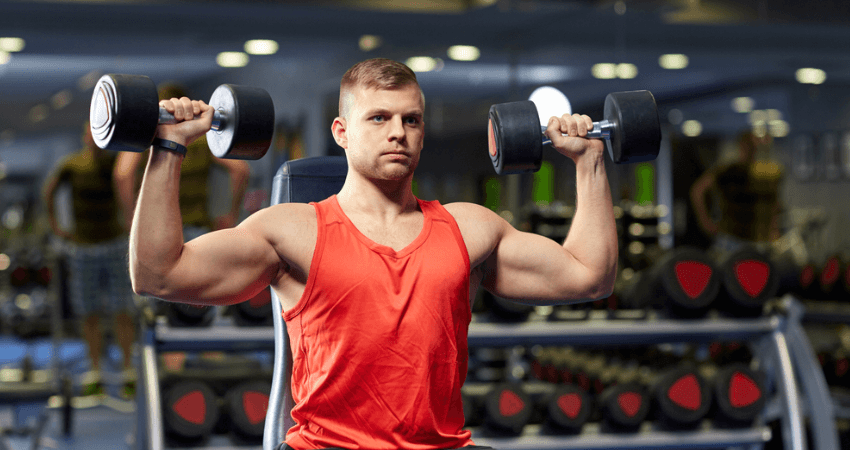 Seated Dumbbell Thrusters