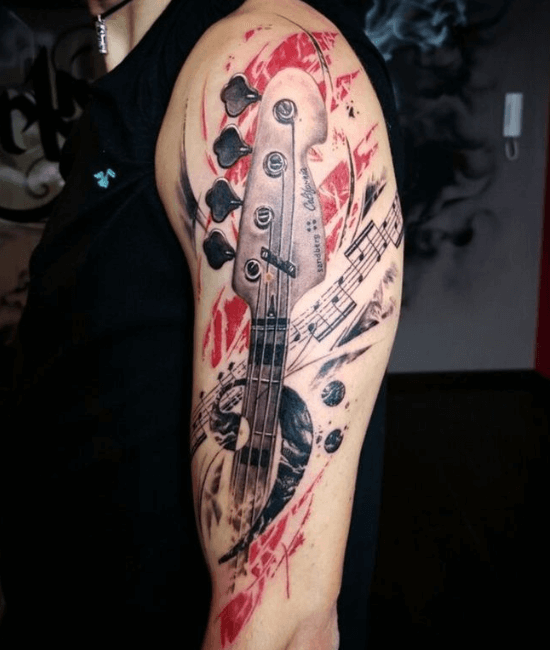 The Music-Themed Half Sleeve