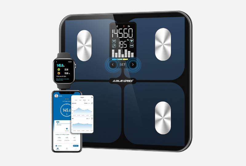 ABLEGRID Smart Bathroom Scale for Body Weight
